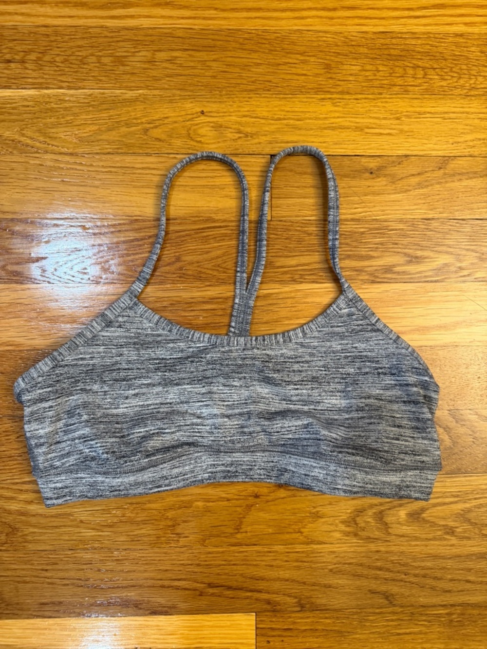 Lululemon Flow Y Bra in Heathered Gray - Size 8
